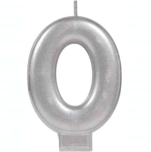 Metallic Silver Candle - No 0